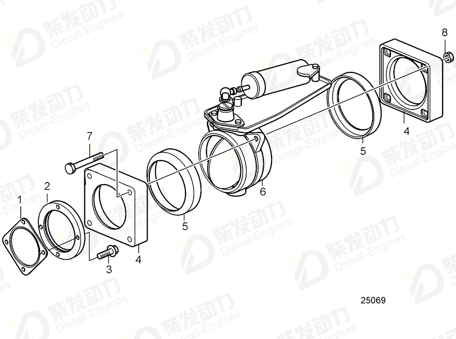 VOLVO Nut retainer 21480062 Drawing